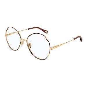 NEW CHLOE EYEGLASSES HAVANA GOLD WOMEN EYEWEAR CHLOE CH0097O 004